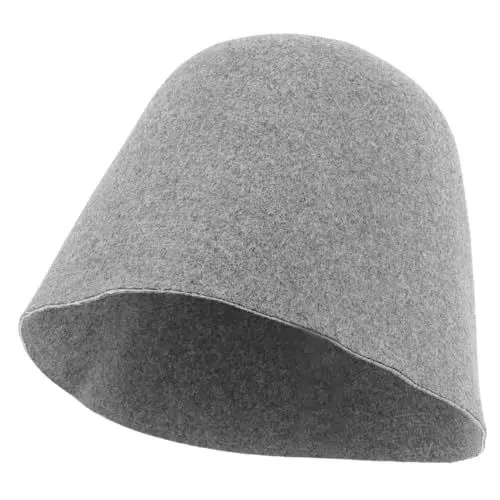 Produktbild: filz duschhaube Sauna-Vishivka-Hut Sauna-Badekappe filz sauna mütze filz saunakappe Dampfbadhut sauna filzhut Saunahütte Filzhut süß und niedlich gefühlt Turban-Hut Beckenhut Schal