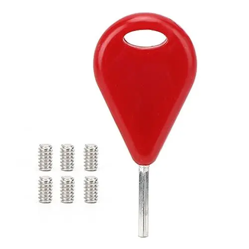 Produktbild: VGEBY Surf Fin Key, Surfboard Fin Key mit 6 Schrauben Hexagon Surfboard Fin Key Ersatz Surfboard Zubehör für Surfausrüstung (Rot)