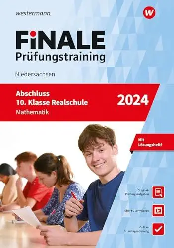 Produktbild: FiNALE Prüfungstraining Abschluss 10. Klasse Realschule Niedersachsen: Mathematik 2024 Arbeitsbuch mit Lösungsheft und Lernvideos