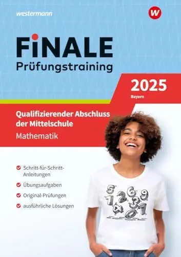 Produktbild: FiNALE Prüfungstraining Qualifizierender Abschluss Mittelschule Bayern: Mathematik 2025 Arbeitsbuch mit Lösungsheft