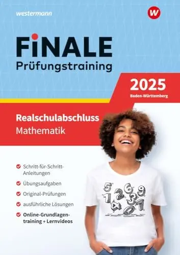 Produktbild: FiNALE Prüfungstraining Realschulabschluss Baden-Württemberg: Mathematik 2025 Arbeitsbuch mit Lösungsheft und Lernvideos