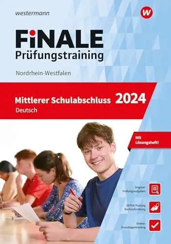 Produktbild: FiNALE - Prüfungstraining Mittlerer Schulabschluss Nordrhein-Westfalen: Deutsch 2024 Arbeitsbuch mit Lösungsheft