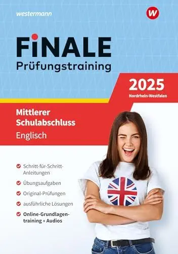 Produktbild: FiNALE - Prüfungstraining Mittlerer Schulabschluss Nordrhein-Westfalen: Englisch 2025 Arbeitsbuch mit Lösungsheft und Audio-Dateien
