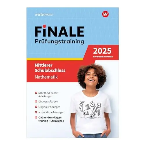 Produktbild: FiNALE - Prüfungstraining Mittlerer Schulabschluss Nordrhein-Westfalen: Mathematik 2025 Arbeitsbuch mit Lösungsheft und Lernvideos