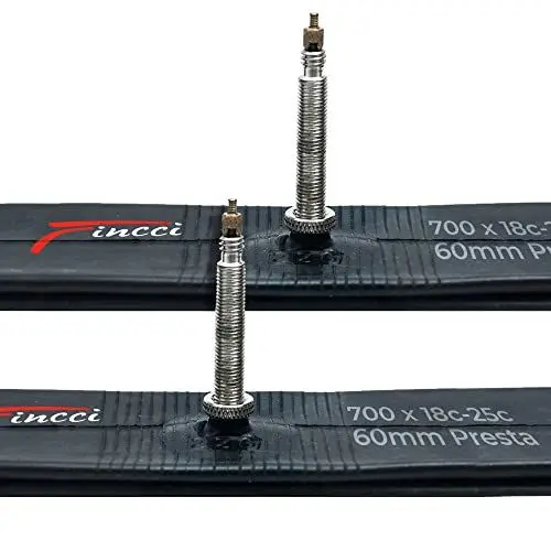 Produktbild: Fincci Fahrradschlauch 28 Zoll- Paar Rennrad Schlauch 700x 18c 23c 25c, Schlauch 23-622 mit Französisches Ventil Sclaverandventil für Ebike,Rennrad Tourenrad,Race Fahrrad, Fahrradzubehör 2er Pack