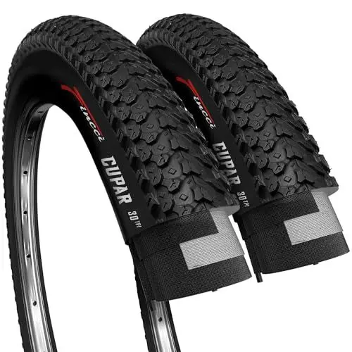 Produktbild: Fincci Paar 26 x 2,125 Zoll 57-559 Faltbar Reifen Cupar für MTB Mountain Hybrid Fahrrad (2er Pack)