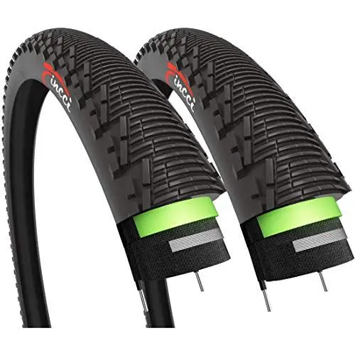 Produktbild: Fincci Fahrradreifen 26 Zoll - Paar MTB Reifen 26 x 1.95 mit 3 mm Pannenschutz, Fahrradmantel 26 Zoll, 60 TPI Reifen für Mountainbike, MTB Fahrrad, Rennrad Hybrid Fahrrad, E Bike - 2er Pack 53-559
