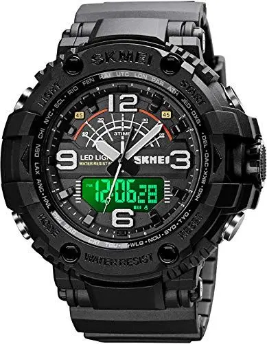 Produktbild: findtime Herren Digital Digitaluhr 5ATM wasserdichte Sport Armbanduhr Männer Militär Herrenuhr mit Chronograph Stoppuhr Wecker Timer