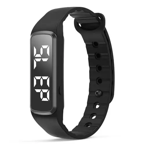 Produktbild: findtime Kinder Digitaluhr Fitnessarmband Schrittzähler Kinder Junge Mädchen Fitnessuhr ohne App und Handy Schlaftracker Wecker Wasserdicht Kalorien