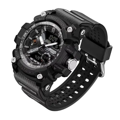 Produktbild: findtime Militär Uhr Armbanduhr Herren Digital Military Watch Tactical Outdoor Sport Jungen Männer Herrenuhr Blau Grün Schwarz Digitaluhr Chronograph Herren 5 ATM Wasserdicht Stoppuhr Wecker Sportuhr