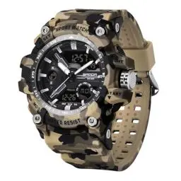 Produktbild: findtime Militär Uhr Herren Military Watch Tactical Outdoor Sport Armbanduhr Digital 5 ATM Wasserdicht Jungen Männer Herrenuhr Schwarz Grün Digitaluhr Chronograph Herren Sportuhr Stoppuhr Wecker