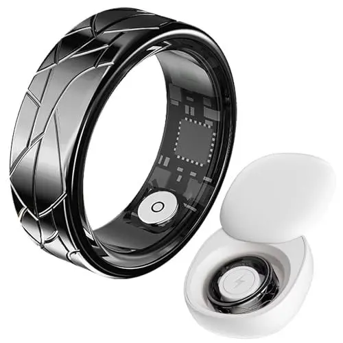Produktbild: findtime Smart Ring Android IOS Smartringe für Herren Damen Schlaftracker Pulsmesser Schrittzähler Fitness Ring Tracker Smartring Fitnessring Herzfrequenz Sport Fitnesstracker Schwarz #10
