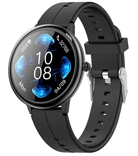Produktbild: findtime Smartwatch Damen mit Blutdruckmessung Pulsuhr Fitnessuhr Smart Watch Damenuhr Schrittzähler ohne App und Handy Sport Fitness Tracker Uhr Kalorienzähler Armband Wasserdicht Schwarz