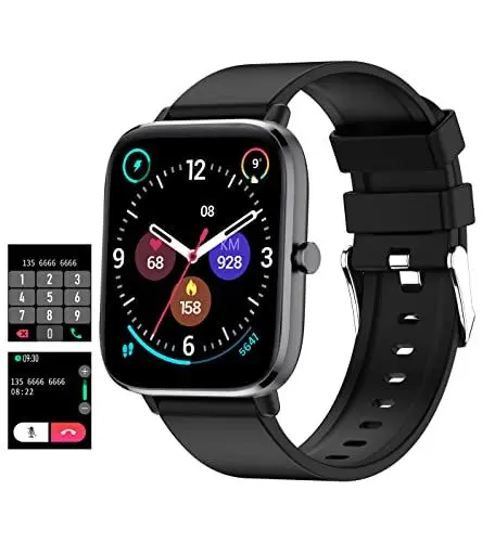 Produktbild: findtime Smartwatch Herren mit Telefonfunktion Fitnessuhr mit Blutdruckmessung Gesundheitsuhr Laufuhr Sportuhr Junge Fitness Tracker Schrittzähler ohne App und Handy Pulsuhr Aktivitätstracker Schwarz