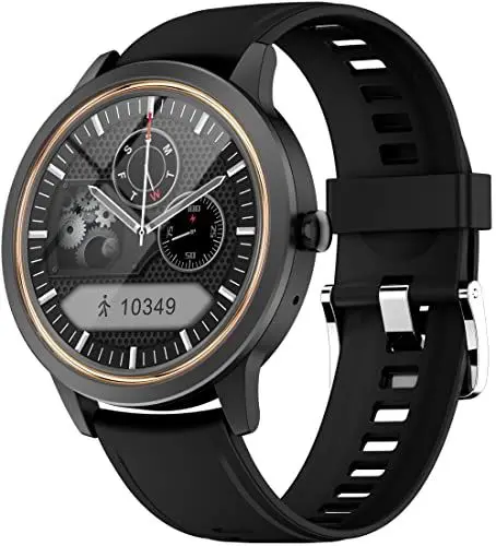 Produktbild: Smartwatch mit Telefonfunktion Fitness Tracker Herren Damen Schrittzähler Herzfrequenz Pulsuhr Blutdruckmessung Smart Watch mit Kopfhörer 1,32 Zoll Fitnessuhr für iOS Android