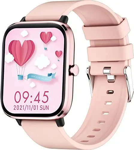 Produktbild: Smartwatch zum Telefonieren 1,7 Zoll Fitness Armbanduhr mit personalisiertem Bildschirm Sportuhr Musiksteuerung Blutdruck Fitness Tracker Uhr Schrittzähler Pulsnesser Wettervorhersage