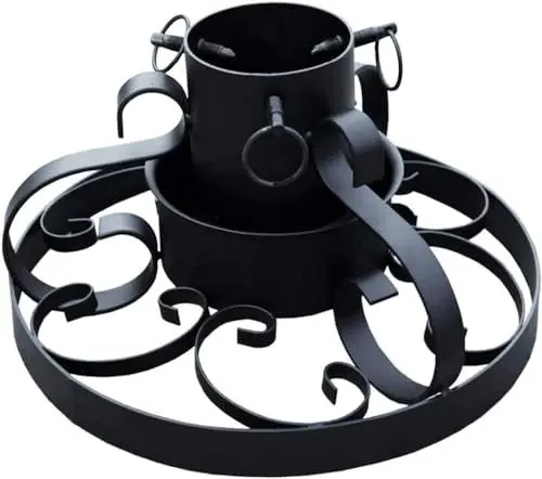 Produktbild: FineHome Metall Tannenbaumständer Weihnachtsbaumständer Ø 40cm Baumständer Christbaumständer Verschiedene Modelle, Model:Ornamente