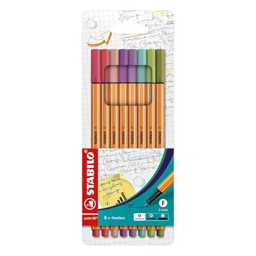 Produktbild: STABILO - Fineliner - point 88-8er Pack - mit 8 verschiedenen Farben