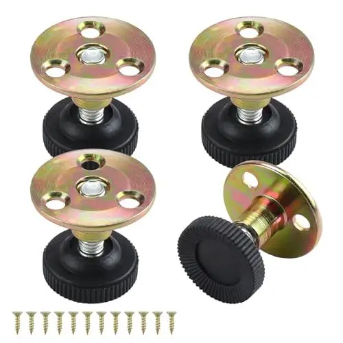 Produktbild: FINELYCR Möbelfüße Verstellbar, 4 Stück Verstellbare Möbelfüße, 33mm-45mm Stellfüße Höhenverstellbar, Schraubbefestigung Verstellbare Füße, und Zuverlässig, Geeignet für Tische, Schränke