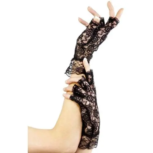 Produktbild: Smiffy's 98251 fingerlose Spitzenhandschuhe, Einheitsgröße
