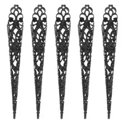 Produktbild: FOMIYES 5Er-Pack Fingernagelspitzen-Klauenringe: Langes Fingerkrallen-Set Halloween-Fingerspitzen-Klauennagelringe Gruseliges Vampir-Cosplay-Kostümzubehör