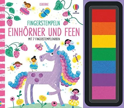 Produktbild: Fingerstempeln: Einhörner und Feen: Mit 7 Fingerstempelfarben (Fingerstempeln-Reihe)