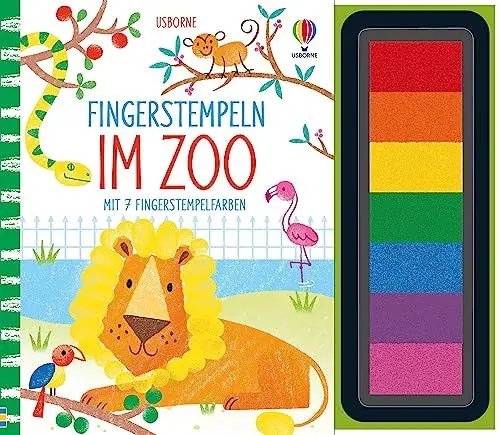 Produktbild: Fingerstempeln: Im Zoo: mit 7 Stempelfarben – kreative Beschäftigung ab 6 Jahren (Fingerstempeln-Reihe)