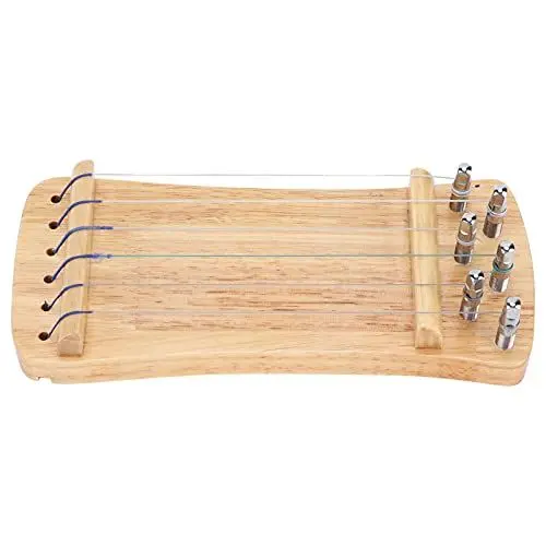 Produktbild: Fingertrainer, 6-saitiges Mini-Koto-Fingertrainingsgerät, Holzfarbe, Zum Üben, Verbessern von Fähigkeiten, Geeignet für Koto-Anfänger, Kleine Größe, 21 X 9,5 Cm, Leicht zu Tragen