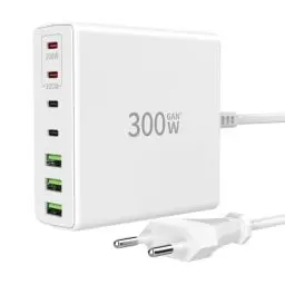 Produktbild: FINIBO 300W USB C Ladegerät Mehrfach: 7-Ports USB Schnellladegerät mit 4 USB-C und 3 USB-A, USB Charger Multiport Dual-PD PPS USB C Netzteil für MacBook Pro/Air,iPad Pro/Air,Sumsung（Weiß）