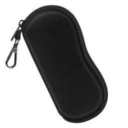 Produktbild: Fintie Brillenetui Weich - (Ultraleicht) Neopren Sonnenbrille Etui Kratzfest Brillenhülle mit Karabiner für Große Brillen - Schwarz