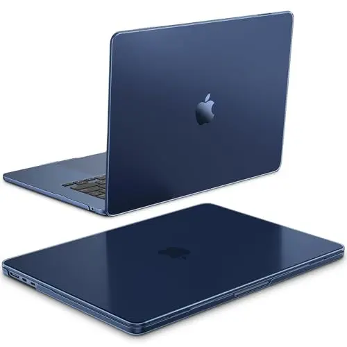 Produktbild: Fintie Hülle Kompatibel mit MacBook Air 15 Zoll A3114 A2941 M3 M2 (2024-2023), (100% Entspricht der Offiziellen Farbe) Premium Ultradünne Matte Hartschale Schutzhülle Case, Mitternacht