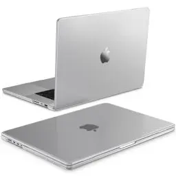 Produktbild: Fintie Hülle Kompatibel mit MacBook Pro 16 M4 M3 M2 M1 Pro/Max 2024-2021 A3186 A3403 A2991 A2780 A2485, (100% Entspricht der Offiziellen Farbe) Ultradünne Matt Hartschale Schutzhülle Case, Transparent