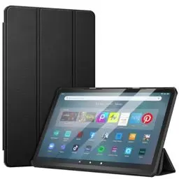 Produktbild: Fintie Hülle für Amazon Fire Max 11 Tablet 13. Generation 2023, ultradünne Kunstleder Schutzhülle Cover mit Auto Schlaf/Wach und Ständer Funktion, Schwarz