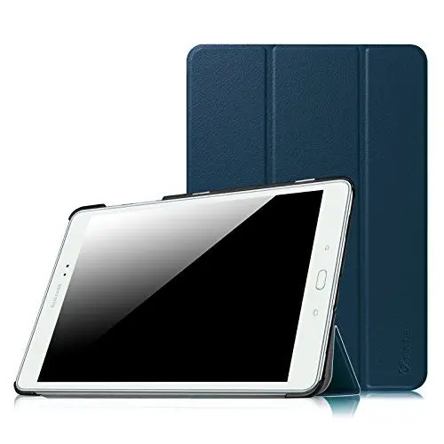 Produktbild: Fintie Hülle für Samsung Galaxy Tab A 9.7 Zoll T550N / T555N Tablet-PC - Ultra Schlank Superleicht Ständer SlimShell Cover Schutzhülle Etui mit Auto Schlaf/Wach Funktion, Marineblau