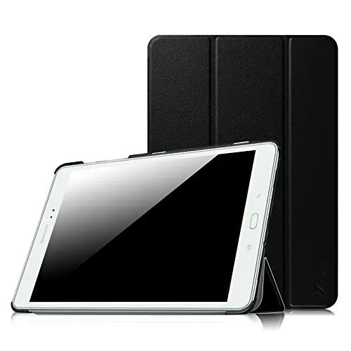 Produktbild: Fintie Hülle für Samsung Galaxy Tab A 9.7 Zoll T550N / T555N Tablet-PC - Ultra Schlank Superleicht Ständer SlimShell Cover Schutzhülle Etui mit Auto Schlaf/Wach Funktion, Schwarz