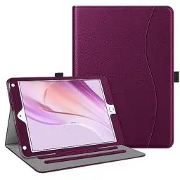 Produktbild: Fintie Hülle für iPad 9.7 Zoll 2018 2017 / iPad Air 2/ Air 1 - (Eckenschutz) Multi-Winkel Betrachtung Folio Stand Schutzhülle Case mit Dokumentschlitze, Auto Sleep/Wake, Lila