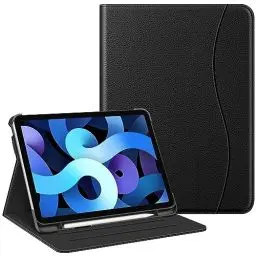 Produktbild: Fintie Hülle für iPad Air 11 Zoll M3 (2025)/ M2 (2024), iPad Air 5 2022/4. Generation 2020 10,9 Zoll, Multi-Winkel Betrachtung Folio Stand Schutzhülle Case Cover mit Dokumentschlitze, Schwarz