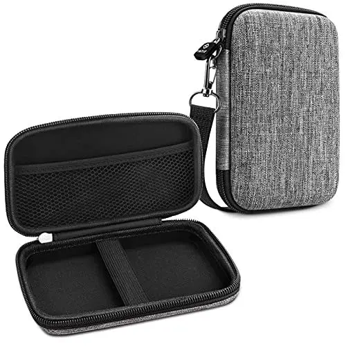 Produktbild: Fintie Tasche für Fujifilm Instax Mini Link 2 / Mini Link - Premium Starke Hartschalen Fotodrucker Tragen Fall Tragetasche Etui für HP Sprocket Plus/Select, Stoff Grau