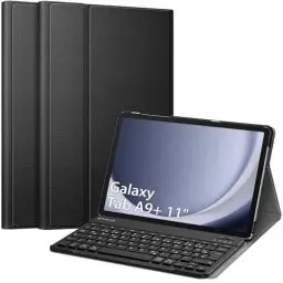 Produktbild: Fintie Tastatur Hülle für Samsung Galaxy Tab A9 Plus 11 Zoll 2023 Tablet SM-X210/X216/X218, Keyboard Cover mit Magnetisch Abnehmbarer Deutscher Bluetooth Tastatur, Schwarz