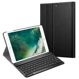 Produktbild: Fintie Tastatur Hülle für iPad 9.7 Zoll 2018 2017 / iPad Air 2 / Air 1 - Ultradünn leicht Schutzhülle Keyboard Case mit magnetisch Abnehmbarer drahtloser Deutscher Bluetooth Tastatur, Schwarz