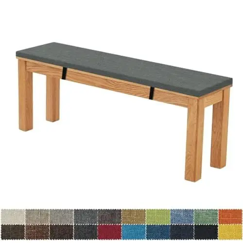 Produktbild: FIOVIP Bankauflage Bankkissen Sitzbankkissen 160X45X5CM Abnehmbar Waschbar Doppelt rutschfest Hochelastischer Geeignet für Gartenbänke, Schaukeln, Terrassen, Innenbänke (Tiefes Warmes Grau)