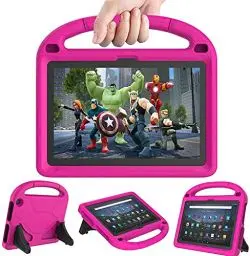 Produktbild: Fire HD 10 & Fire HD 10 Plus Tablet Hülle für Kinder (13th/11th Gen, 2023/2021 Release), Patamiyar Leichte Stoßfeste Schutzhülle mit Ständer für Fire10 Kids &Kids Pro Tablet -Rosa