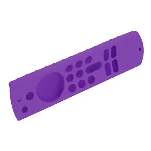Produktbild: Fire TV Stick Fernbedienungs-Silikonhülle, Fernbedienungs-Silikonhülle für Fire TV Stick, rutschfeste Silikon-Schutzhülle mit Umhängeband der 3. Generation (Lila Set)