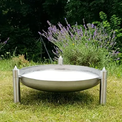 Produktbild: Fire World - Unverwüstliche Feuerschale Diabas Edelstahl 80 cm | Rostfrei & Witterungsbeständig | Feuerschale für den Garten | stabile Feuerschale | 5-Jahre ROSTFREI-GARANTIE
