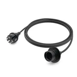 Produktbild: FIRMERST Wasserdichte Lampenfassung E27 mit Kabel Outdoor 2,5m Schwarz
