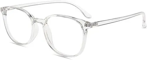 Produktbild: Firmoo Lesebrille mit Sehstärke 0.5 für Damen Herren, Blaulicht Computer Lesebrille für Bildschirme, Blendfreie Lesehilfe TR90 Transparent