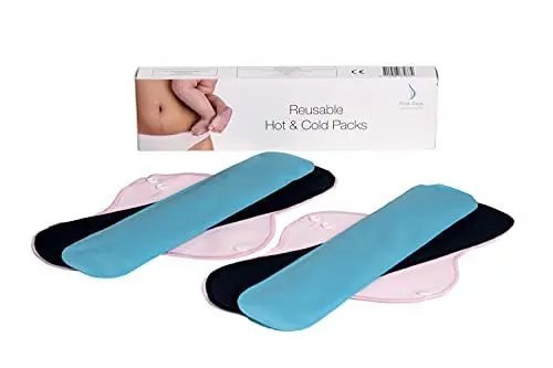 Produktbild: First Days Maternity - Hot and Cold Gel Packs Reusable - Wochenbett Kühlpads, Perineal Kühlpad Postpartum Cool pack, Hämorrhoiden, Vaginal Pflege - Gefrierschrank- und mikrowellengeeignet (2 Stück)