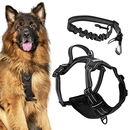 Produktbild: FIRSTPAW Anti Zieh Hundegeschirr für Große Hunde Größe L, Reflektierend, Verstellbar, Gepolstert und Atmungsaktiv Brustgeschirr Hund