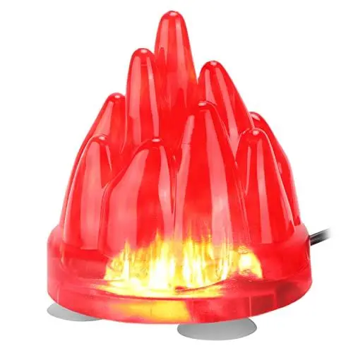 Produktbild: Fischdekoration LED-Luftblasenlicht, Aquariumbeleuchtung, Aquariumdekoration LED-Luftblasenlicht 100-240 V Eingebautes Blasenstein-Aquarium-Vulkan-Ornamentlicht für Fische