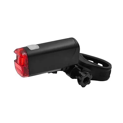 Produktbild: FISCHER Batterie LED Rückleuchte mit Universalhalter, Fahrradrücklicht, Fahrradbeleuchtung, Schwarz